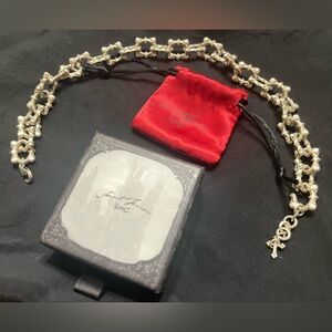 Saint Terror Necklace Choker Catacombs Crucifix Chain .925 silver 16in